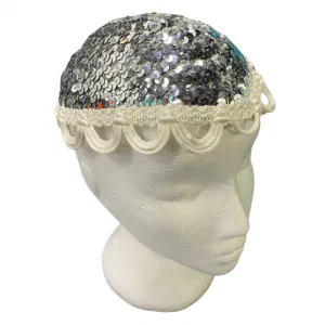 Silver Sequin Fascinator 5