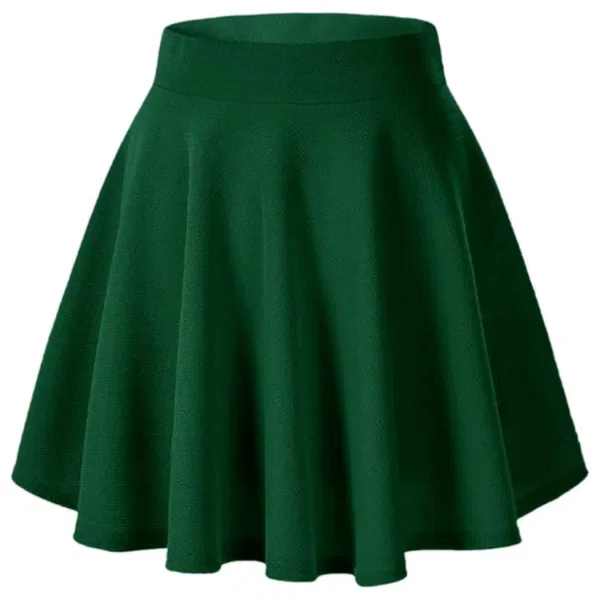 “Girl’s High Waisted Flared Skater Skirt” – Green 7