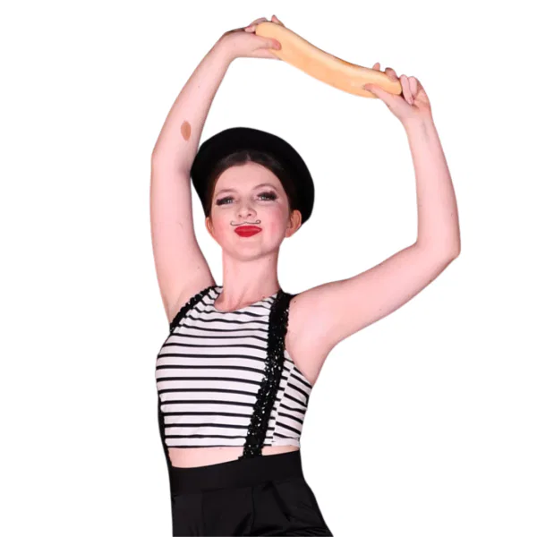 “Oui Oui Oui” Striped Crop 12