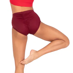 “ProWEAR Ruched Dance Brief” – Burgundy 9