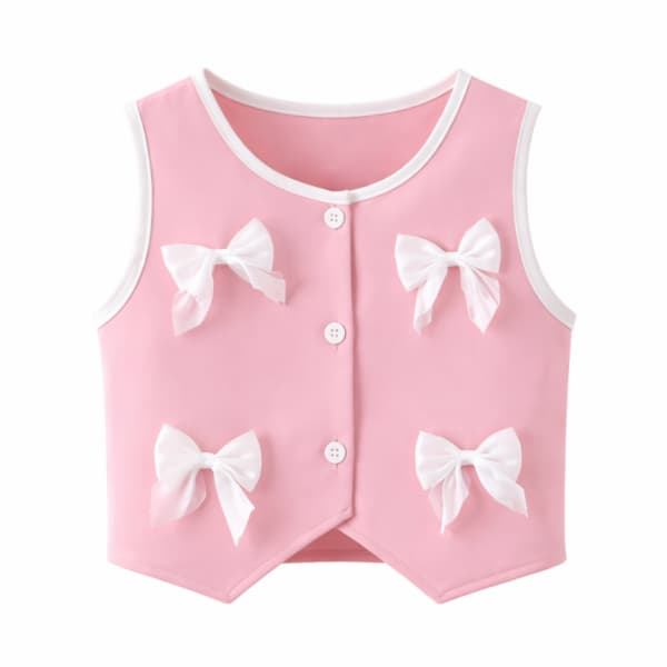 Pink Bow Accent Vest 4