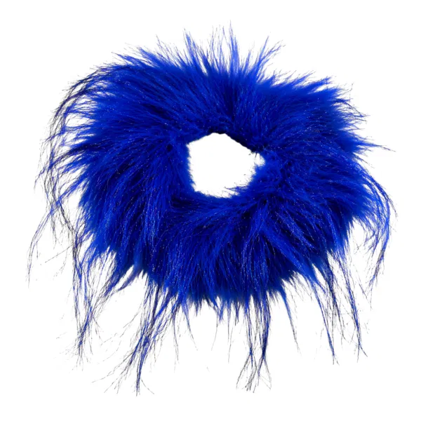 Feather Scrunchie – Royal Blue 3