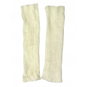 Leg Warmers – White Knit 5