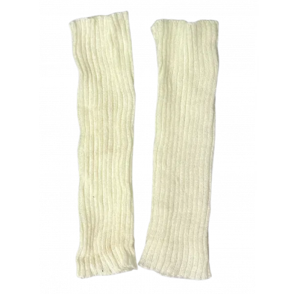 Leg Warmers – White Knit 5