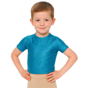 Metallic Teal Blue Tee 7