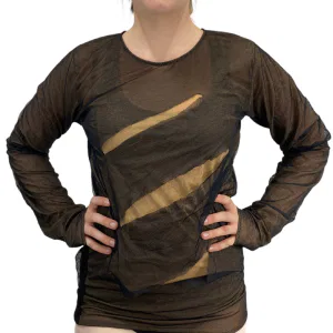 Mesh Slashed Long Sleeve Shirt 8