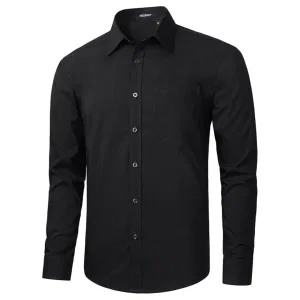 Button Up Dress Shirt – Black 7