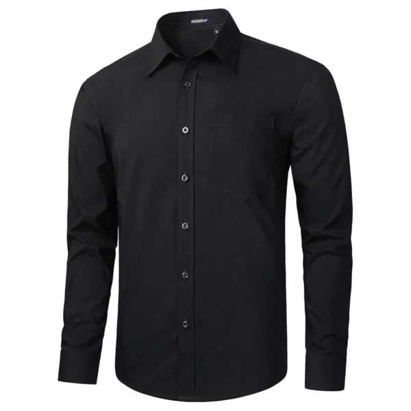 Button Up Dress Shirt – Black 7