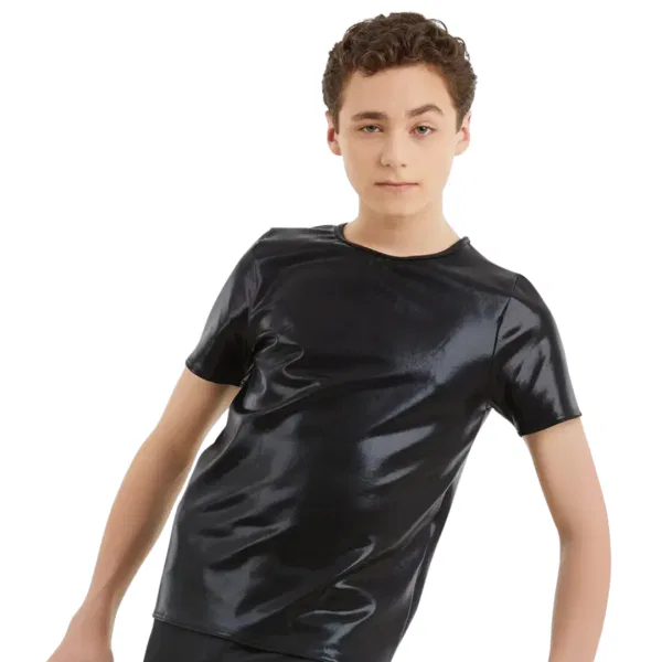 “Metallic Crewneck Shirt” – Black 7