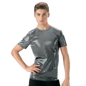 “Metallic Crewneck Shirt” – Gunmetal 7