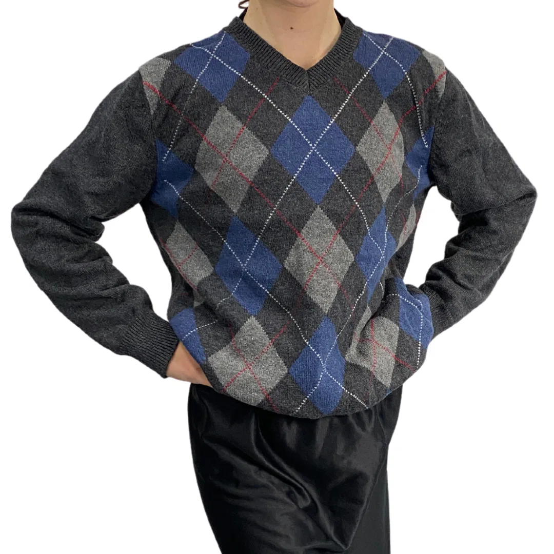 Argyle V-Neck Sweater 8 Argyle V-Neck Sweater 8