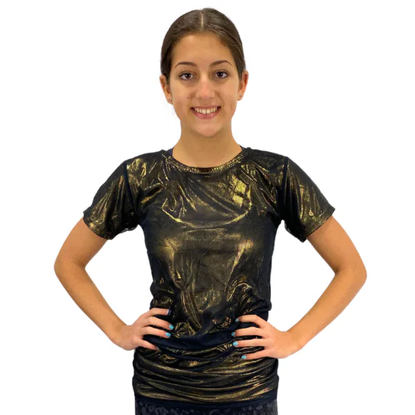 Metallic Gold Mesh Tee 8