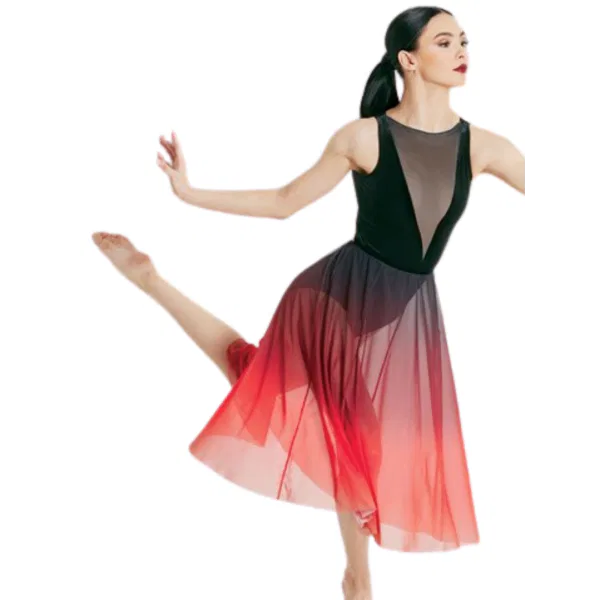 “Velvet and Ombre Mesh Dress” 10