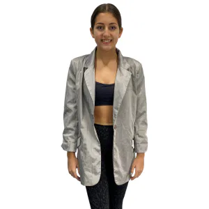 Silver Satin Blazer 6