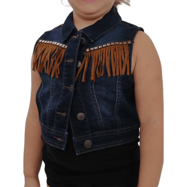 Denim Vest with Fringe 7