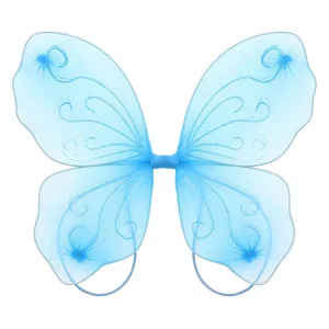 Blue Glitter Fairy Wings 3