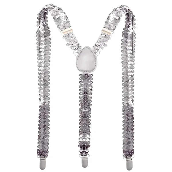Suspenders – Silver Sequin 5