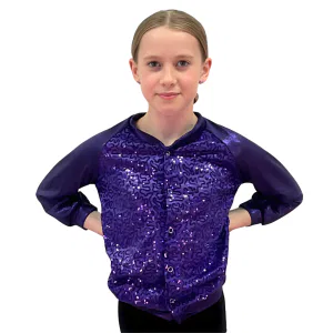 Purple Sequin Bomber Jacket 6