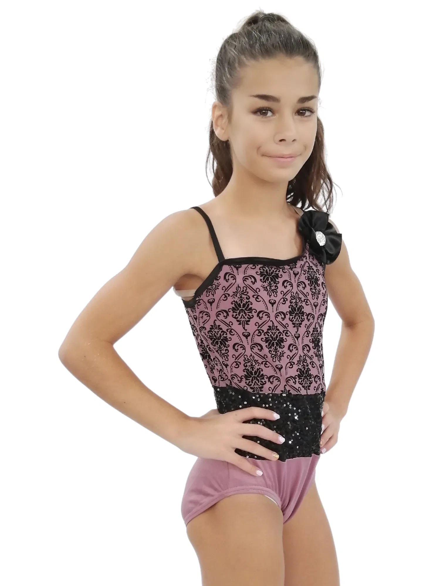 Flocked Floral Jacquard Leotard 6 Flocked Floral Jacquard Leotard 6
