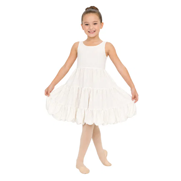 White Pleated Layer Dress 6