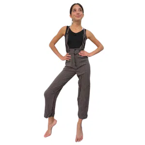 Brown Pinstriped Pants 8