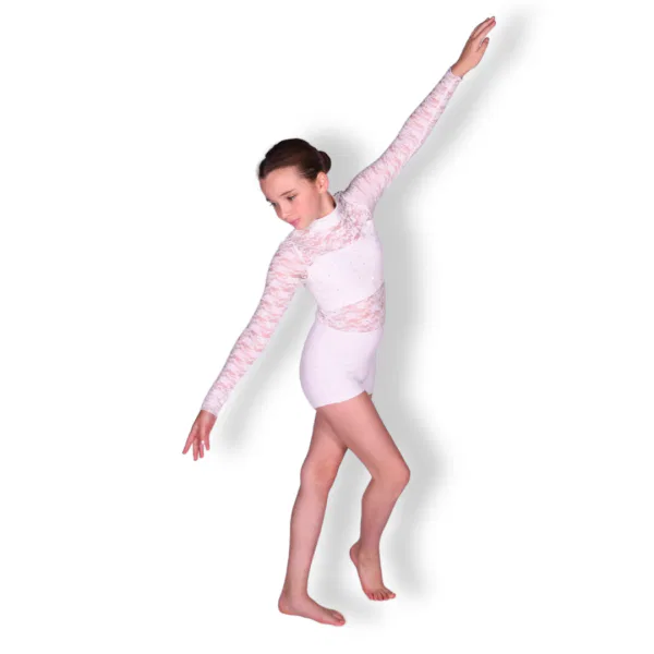 “Mock Neck Lace Biketard” 6