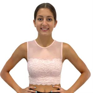 Pink Lace Crop Top 6