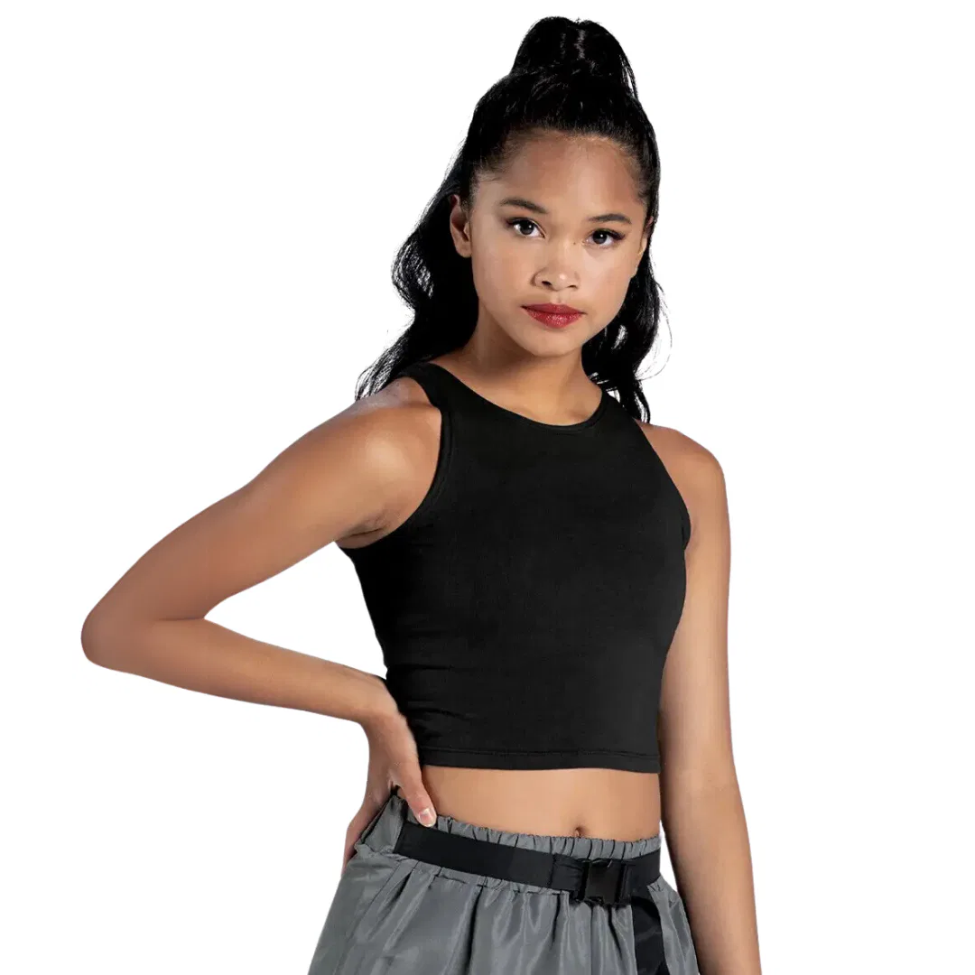 “Cotton High Neck Crop Top” – Black 7 “Cotton High Neck Crop Top” – Black 7
