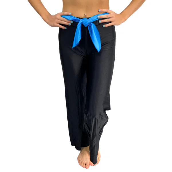 Jazz Pants – Black with Blue Tie Belt 6