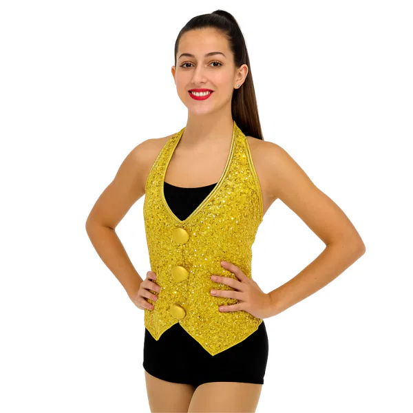 Gold Sequin Vest 6