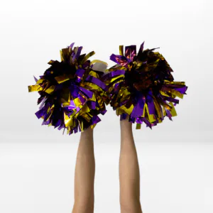 Purple & Gold Pom Poms 5