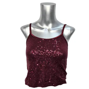 Burgundy Sequin Tank 11
