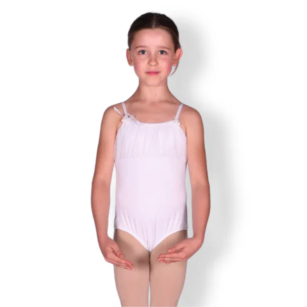 White Rouched Front Leotard 9
