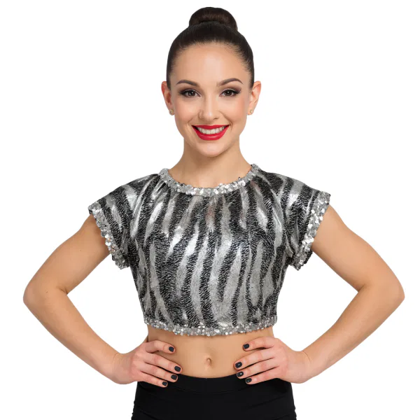 Metallic Zebra Crop 8
