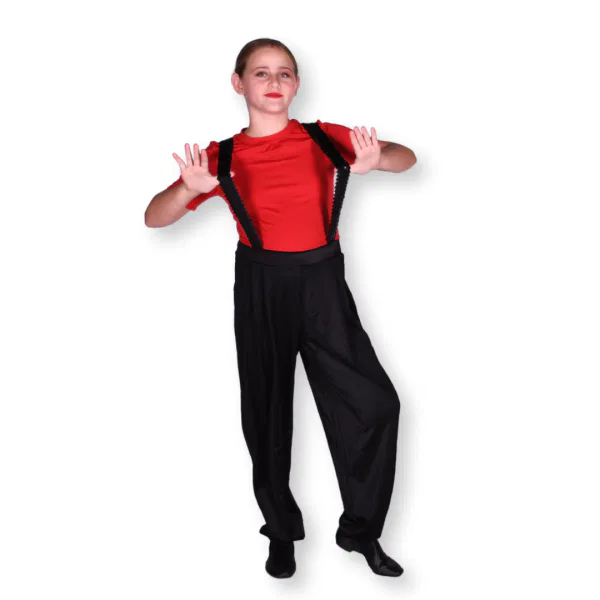 Wide Leg Suspender Pants 12