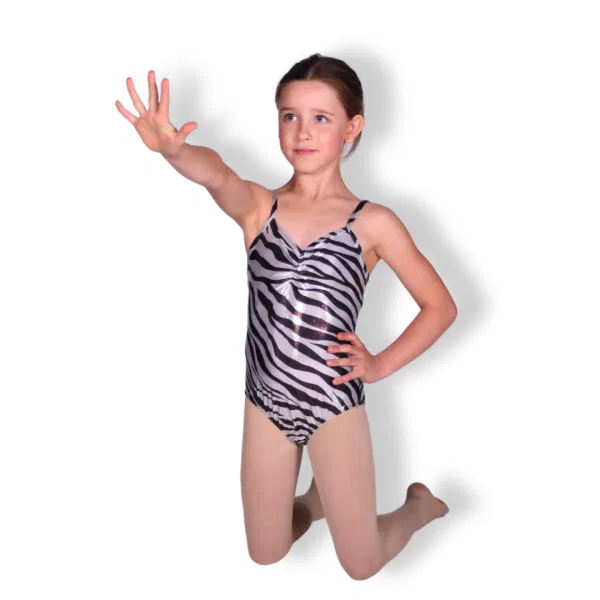 Metallic Zebra Performance Leotard 8