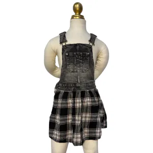 Plaid Denim Overall Dress 10