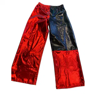 Metallic Black and Red Pants 8