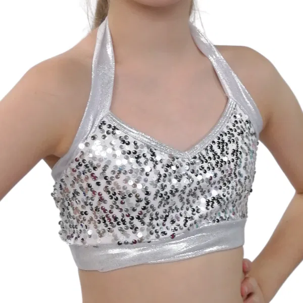 Sequin Halter Crop Top 9
