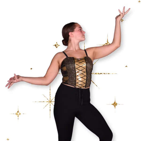 Princess Seam Sequin Crop 5
