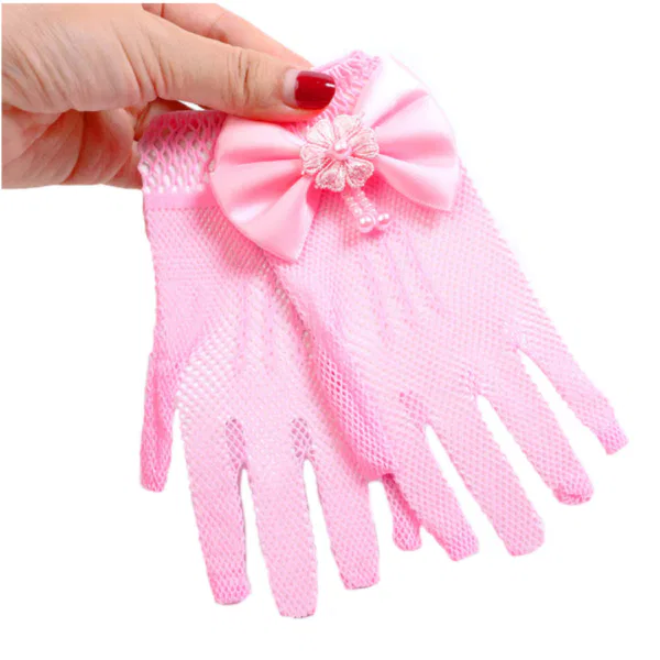 Pink Mesh Gloves 5