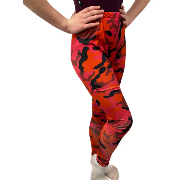 Leggings – Orange Camo 9