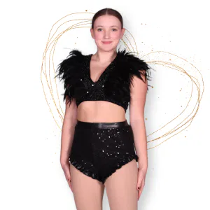 Shorts – Black Sequin Frill 6