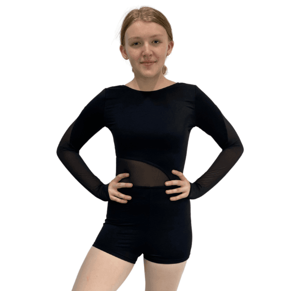 Long Sleeve Biketard with Cutouts 6