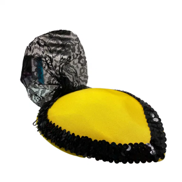 Black and Yellow Fascinator Hat 7