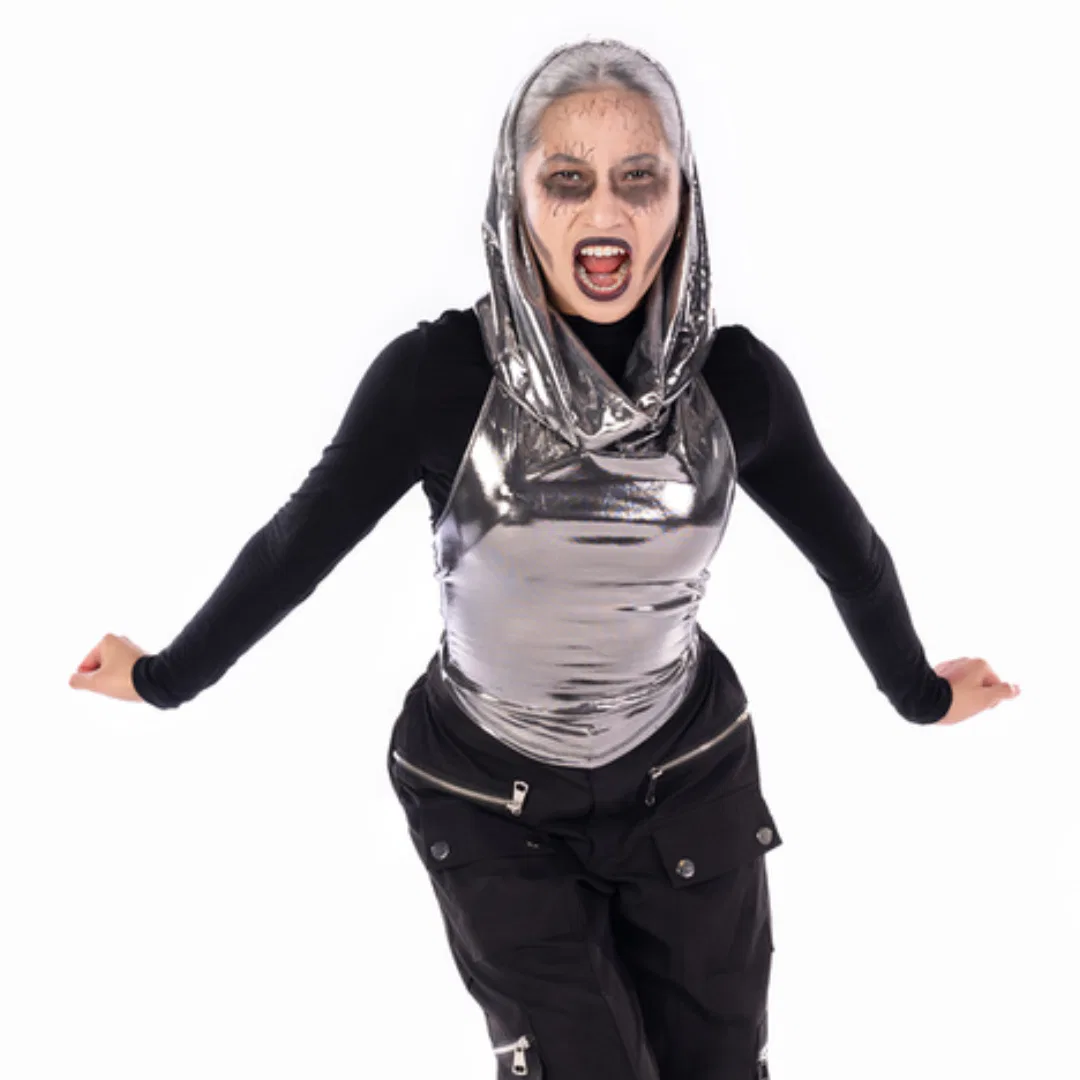Metallic Hooded Halter 7 Metallic Hooded Halter 7