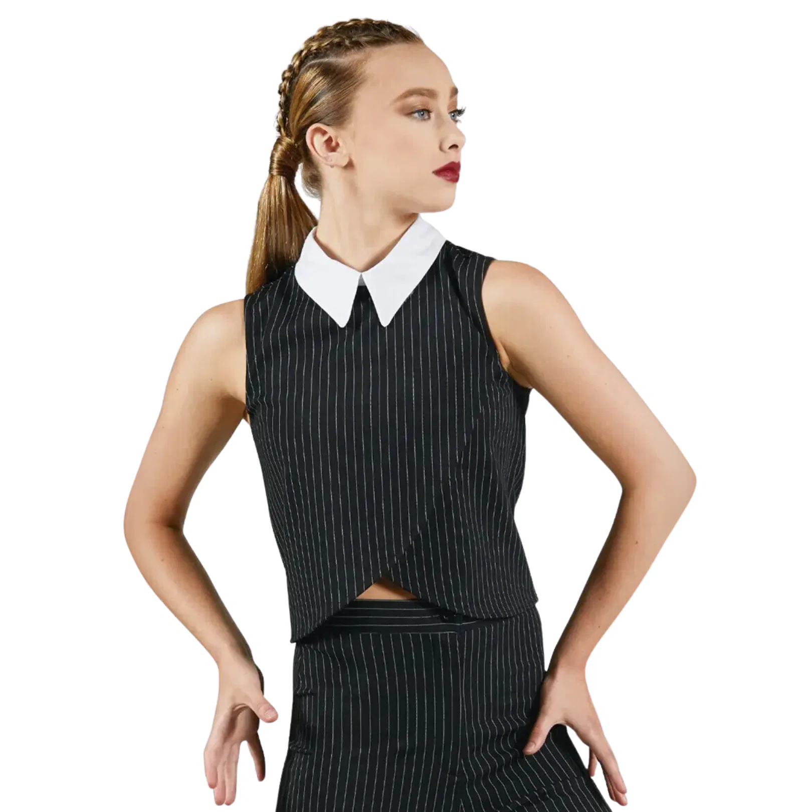 “Sleeveless Pinstripe Top” 9 “Sleeveless Pinstripe Top” 9