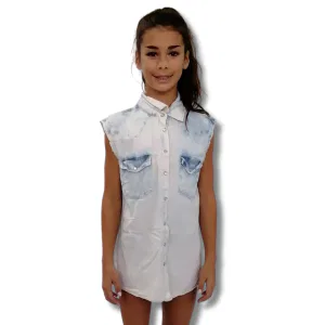 Denim Acid Washed Vest 8