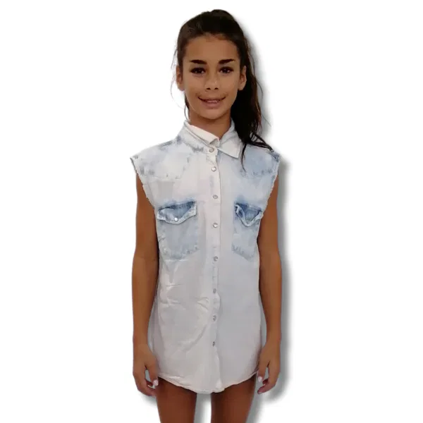 Denim Acid Washed Vest 8