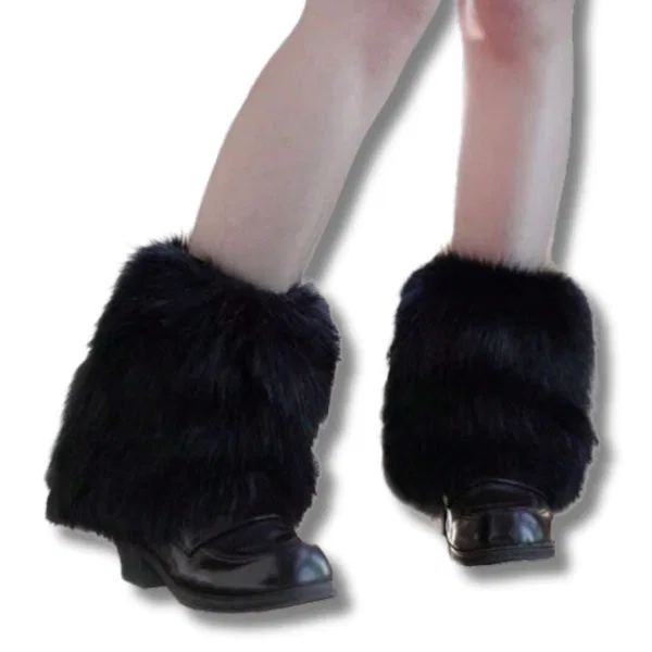 Black Fur Boot Toppers 74